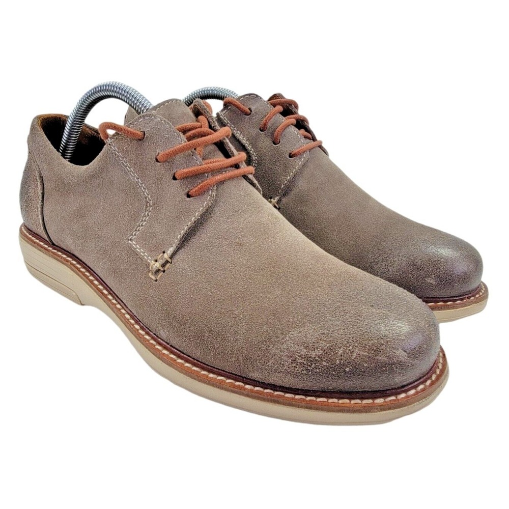 Gravity Defyer GDEFY Mens Ron Summer Brown Leather Distressed Oxford Shoes 8 M